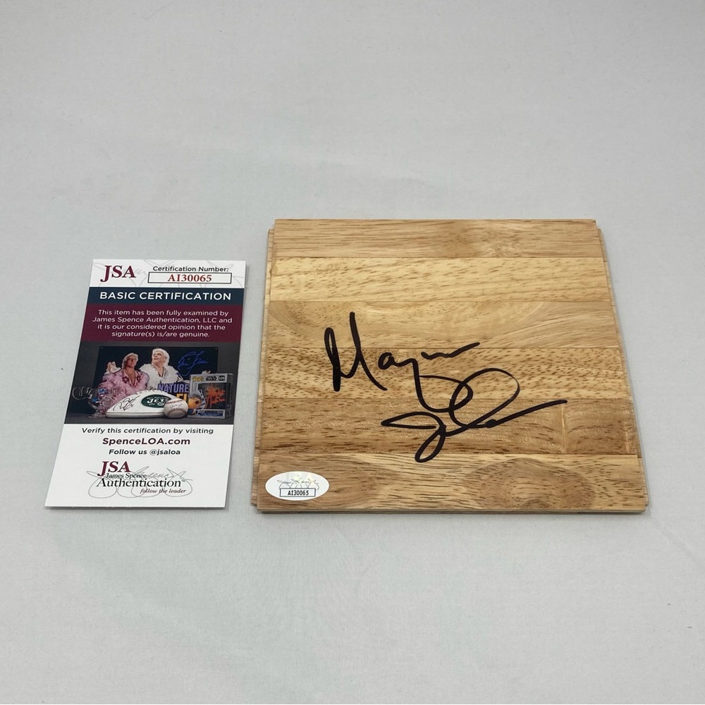 Marques Johnson signed 6x6 Floor‎ Milwaukee Bucks UCLA Bruins JSA COA